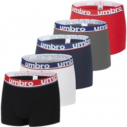 UMBRO Calecon Boxer Homme Coton Uni Lot de 5